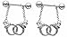 Nipple Shield Rings barbell barbells Handcuffs sold as a pair 14 gauge CH11