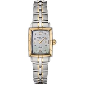 417RBj6wBXL. SL500 AA280  Raymond Weil Womens Parsifal Diamond Accented 18k Gold Plated and Stainless Steel Watch #9740 STG 00995