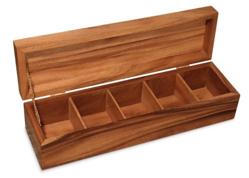 Ironwood Gourmet Acacia Wood Townhouse Tea Box  Picture
