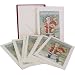 Vintage Santa Cavallini Glitter Greetings Boxed Set of 10 Holiday Cards with Envelopes