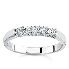 Platinum Five-Stone Diamond Band (G/VS2, 1/4 ct. tw.)