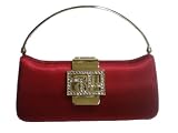 Satin Rhinestone Handmade Evening Bag/purse