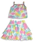 Lipstik - Girls 2-Piece Skirt Set, Yellow, Pink, Blue