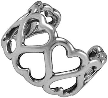 Sterling Silver Open Heart Ear Cuff