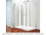 Coram Premier Walk-In Shower Door Enclosure Polished Silver / Clear Glass
