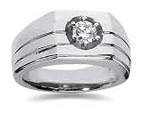 0.50 CTW Men's Diamond Ring in Platinum
