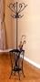 Coat Rack in Sandy Black Finish with Umbrella Stand