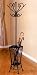 Coat Rack in Sandy Black Finish with Umbrella Stand