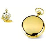 Pocket Watch 17 jewels - Charles Hubert 14kt Gold Plated Double Cover Pocket Watch by Goldfinger