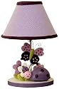 Lambs and Ivy Luv Bugs Lamp with Shade, Plum