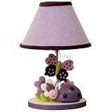 Lambs and Ivy Luv Bugs Lamp with Shade, Plum by Lambs & Ivy