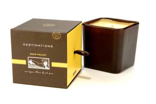Paddywax Destinations 12-Ounce Poured Glass Candle, Napa Valley