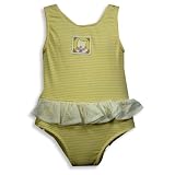 Mulberribush - Infant Girls One Piece Striped Swimsuit, Yellow (Size 12Months)