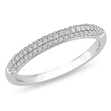 10K White Gold 1/4 CT TDW Round Diamond Eternity Ring (G-H, I2-I3)