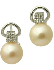 Allie 18K Pearl Stud Earrings - White