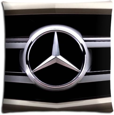 Print Benz Attractive Zippered Home Pillow Protectors Cases Polyester Cotton 18x18 inch 45x45 cm