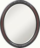Sabine Rosewood Beveled Oval Wall Mirror,19.75 x 23.75 Framed
