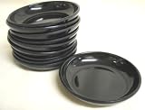 Sauce Dishes, Black melamine set of 10 (#305AB)