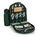 Picnic Time Sorrento Insulated Picnic Backpack w/ Wine Duffel & Deluxe Service For 4 (Hunter Green)