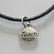 Teach Necklace- Red Leather
