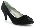 Platino "Carmen" Ladies Peep Toe Court Shoes - Black