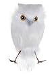 6.5" White Feathered Decorative Snow Owl Bird Figure