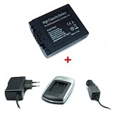 Kit Chargeur (secteur + voiture) + Batterie CGA-S006 pour Panasonic Lumix DMC- FZ7, FZ8, FZ18, FZ28, FZ30, FZ35, FZ38, FZ50