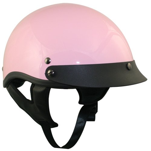 DOT Outlaw Solid Pink Women's Half Helmet - Size : Small
