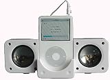 Kinamax Portable and Foldable Mini Audio System Speakers for iPod and MP3 Players (White)