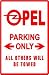 OPEL PARKING car novelty new auto street sign