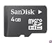 Sandisk 4GB MicroSDHC  Memory Card with SD Adapter (BULK Packaging)