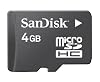 Sandisk 4GB MicroSDHC  Memory Card with SD Adapter (BULK Packaging)