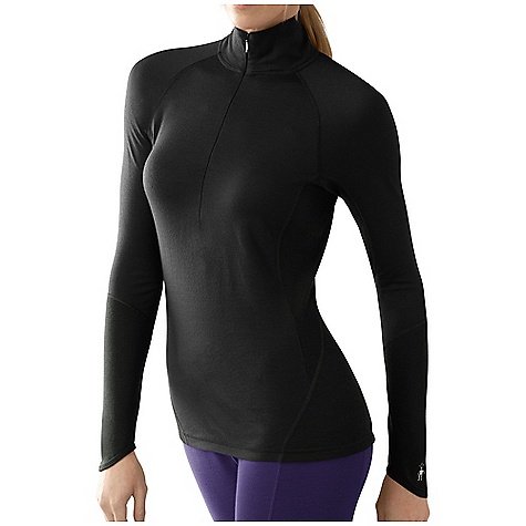 Lightweight Zip T Long Sleeve Shirt - Womens Black SM by Smartwool