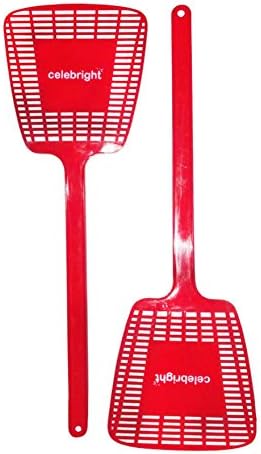 Fly Swatter - Red - Set of 2 Swatters - Manual not Electrical - 30 Days Guarantee