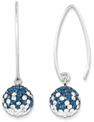 Sterling Silver Swarovski Elements State College Spirit Ball Earrings