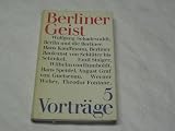 Produkt-Bild: Berliner Geist. F&uuml;nf Vortr&auml;ge der Bayerischen Akademie der Sch&ouml;nen K&uuml;nste