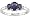 10K White Gold .02 ctw Diamond and Sapphire Ring