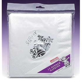 Catering Tableware | Napkins 40cm Silver Wedding