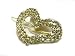 Sparkling Yellow Heart Crystal Hair Accessory Barette Clip Fashion