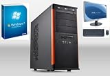 Zoom Produkt-Bild: ONE Gamer-PC Core i7-860, 4x2,8Ghz (Quadcore), 4 GB DDR3-RAM, 750GB HDD SATA2, DVD-Brenner, 1024MB ATI Radeon HD5670, 7.1 Sound, GigaBit-LAN, HDMI, DVI, inkl. Microsoft Windows 7 Professionell 64-Bit, inkl. Belinea 22 Zoll TFT 102240, Tastatur und Maus