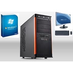 ONE Gamer-PC Core i7-860, 4x2,8Ghz (Quadcore), 4 GB DDR3-RAM, 750GB HDD SATA2, DVD-Brenner, 1024MB ATI Radeon HD5670, 7.1 Sound, GigaBit-LAN, HDMI, DVI, inkl. Microsoft Windows 7 Professionell 64-Bit, inkl. Belinea 22 Zoll TFT 102240, Tastatur und Maus