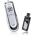 SP400 Smart-Pointer (Silver/Chrome) 2.4Ghz RF Wireless Presenter with Mouse Function and Laser Pointer