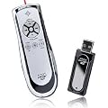 SP400 Smart-Pointer (Silver/Chrome) 2.4Ghz RF Wireless Presenter with Mouse Function and Laser Pointer
