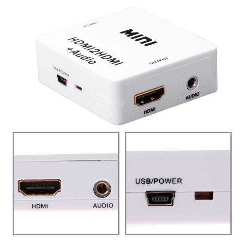 For Xbox Ps3 360 Blue-ray DVD Hd Player Mini Hdmi to Hdmi +Audio Converter White On Sale