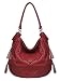 Stylish Quilted Design Hobo Handbag - Choose from Silver, Oak or Red 