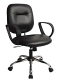 Kitchen & Housewares : Office Star Vinyl Sculptured Task Chair with Loop Arms    , Black