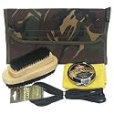 NEW Camo Army Boot Care Kit Bag Case, Polish, Brushes