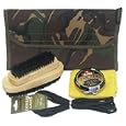 NEW Camo Army Boot Care Kit Bag Case, Polish, Brushes