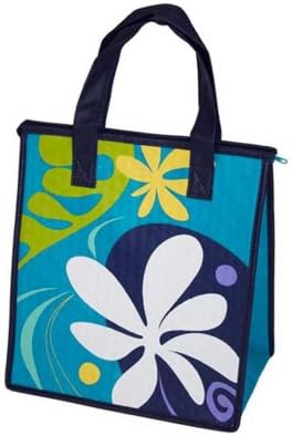 Tropical Paper Garden Modern Art Turq/White Bag