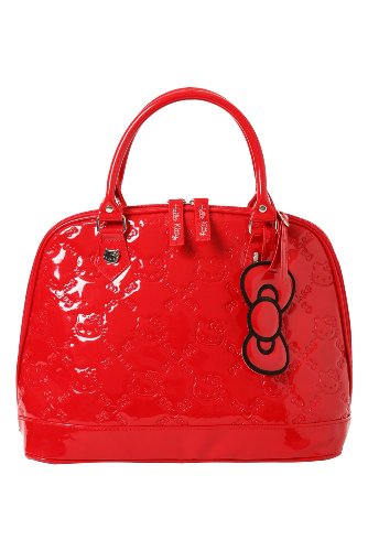 Hello Kitty – Red Patent Embossed Bowler Bag